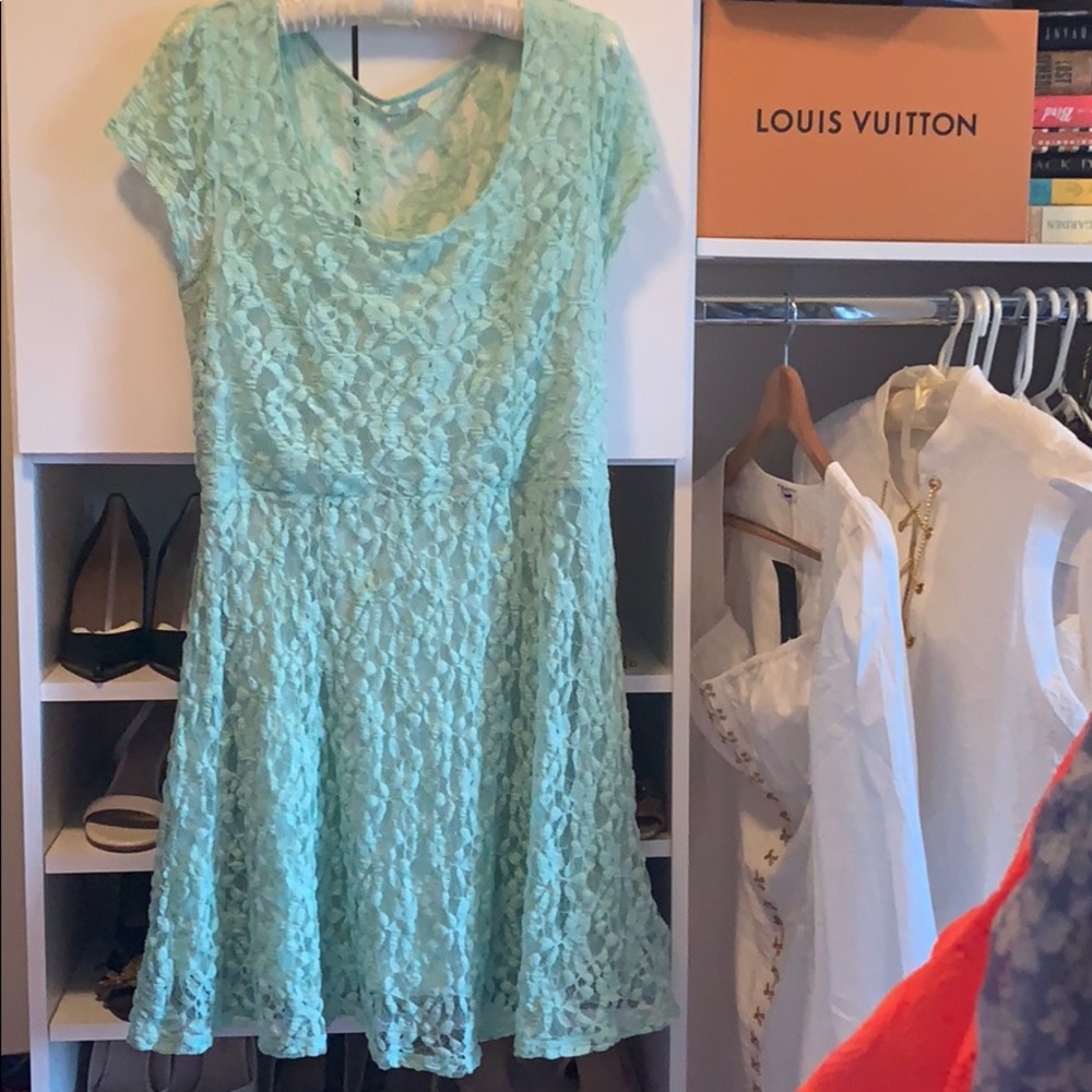 Urban Outfitters Mint Green Lace Dress